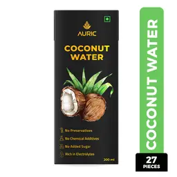 Auric Tender Coconut Water Energy Drink - No Added Sugar | Not from Concentrate | Natural Energizer | Direct from Tamil Nadu Trees | Safe Hygienic Packaging (Pack of 27) icon