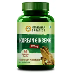 Himalayan Organics Korean Red Ginseng 1000mg/Serve 60 Veg Capsules icon