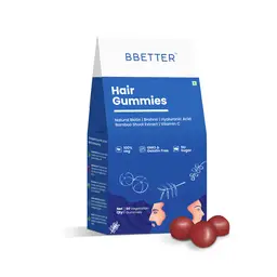BBETTER Hair Gummies with Natural Biotin, Brahmi, Hyaluronic Acid, Bamboo Shoot & Green Amla icon