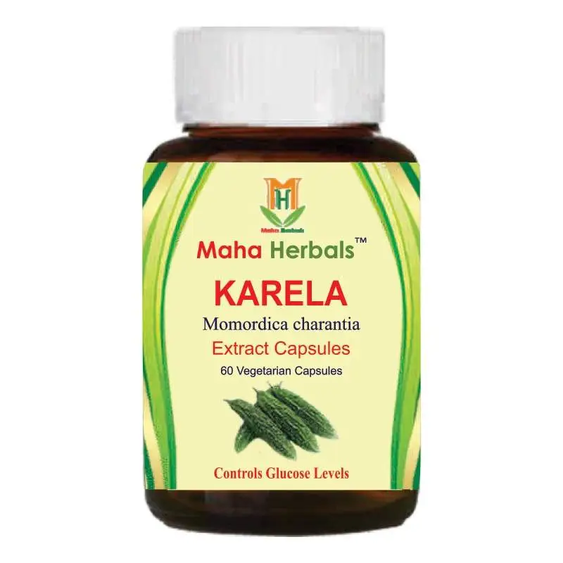 Maha Herbals - Karela Extract Capsules - With Momordica charantia - For Diabetic Complications - Pack of 1(60 Capsules)