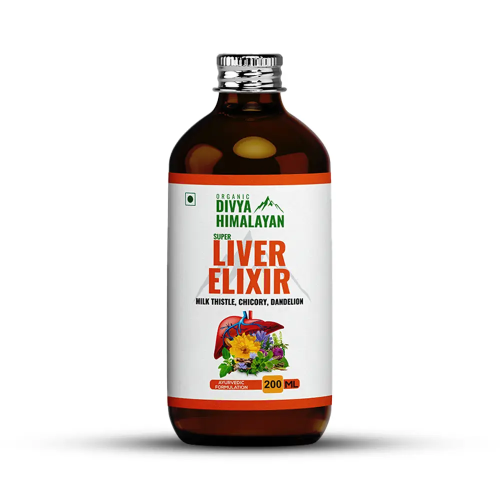 Divya Himalayan - Super Liver Elixir Enriched With Milk Thistle, Chicory for Strong & Healthy Liver - 450 ml