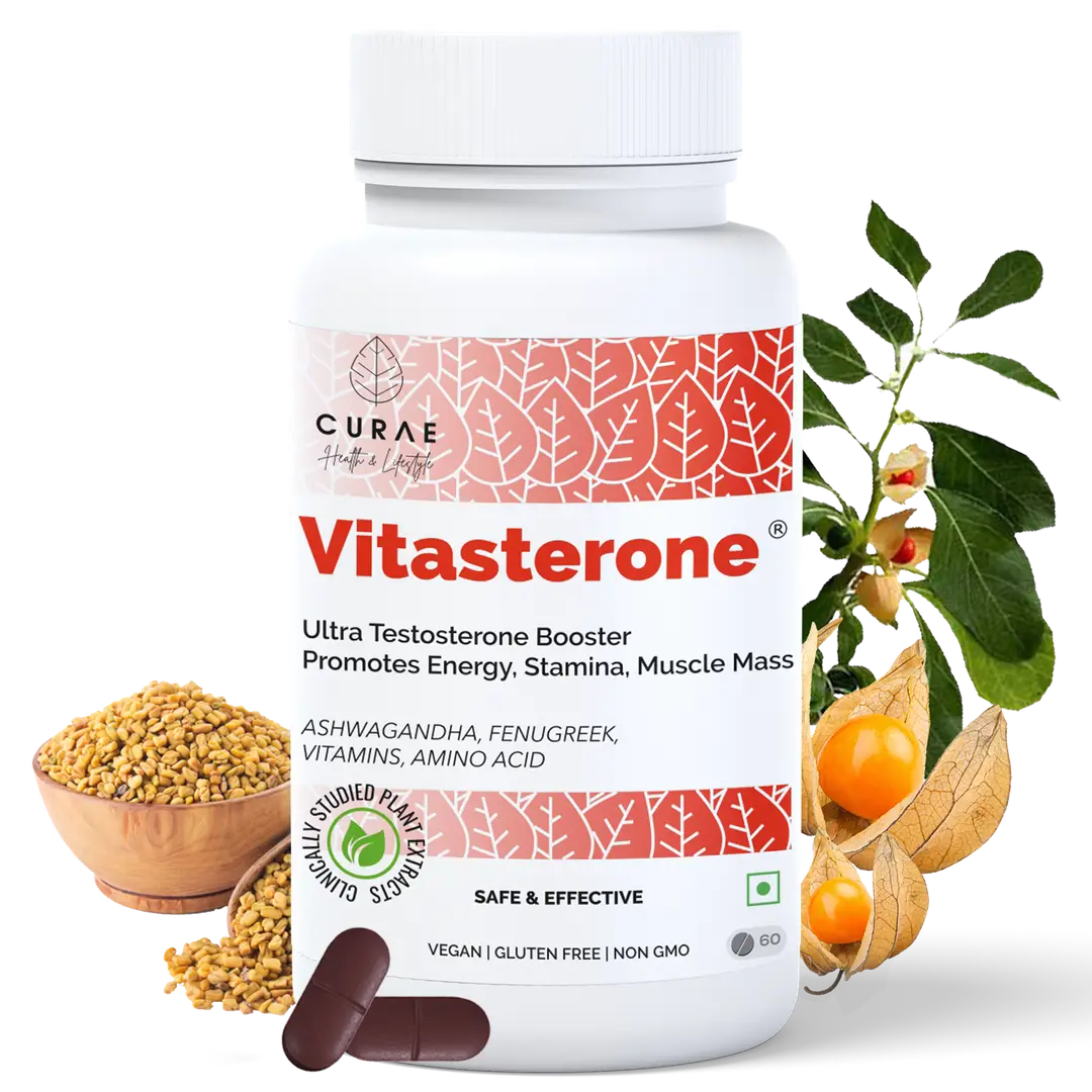 Curae Health - Vitasterone for energy, stamina and muscle mass - Pack of 1 (60 Tablets)