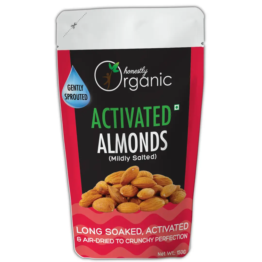 Honestly Organic - Activated Organic Almonds - with Sea Salt - for Regulating Body Weight - 150 gm