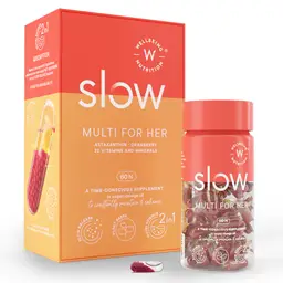 Wellbeing Nutrition Slow- Multivitamin for Her 18+ | 100% RDA of 22 Essential Vitamins & Minerals | Astaxanthin & Cranberry in Vegan Omega Oil | Energy, Immunity, Skin & Hair, PMS Support icon