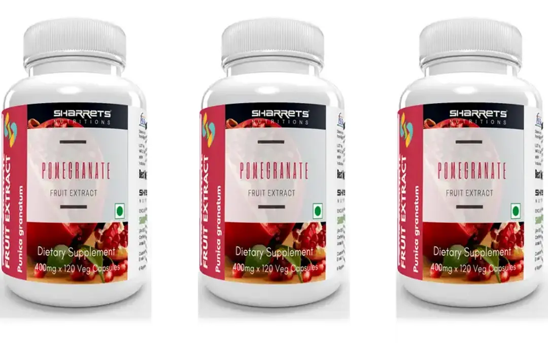Sharrets Pomegranate Fruit Extract for Heart Health - Pack of 3 (360 Capsules)