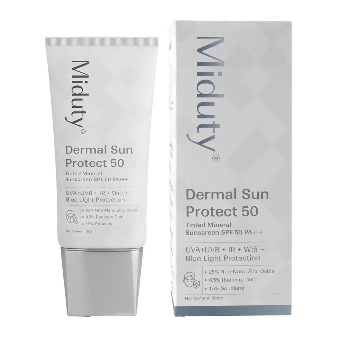 Miduty Dermal Sun Protect with Tinted Mineral SPF 50 PA+++ - 50 gm
