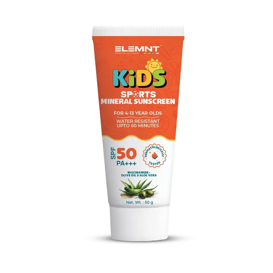 Elemnt Kids Mineral Sunscreen SPF 50, PA+++ for 4 to 13-year-old Kids Sun Protection - 50 gm