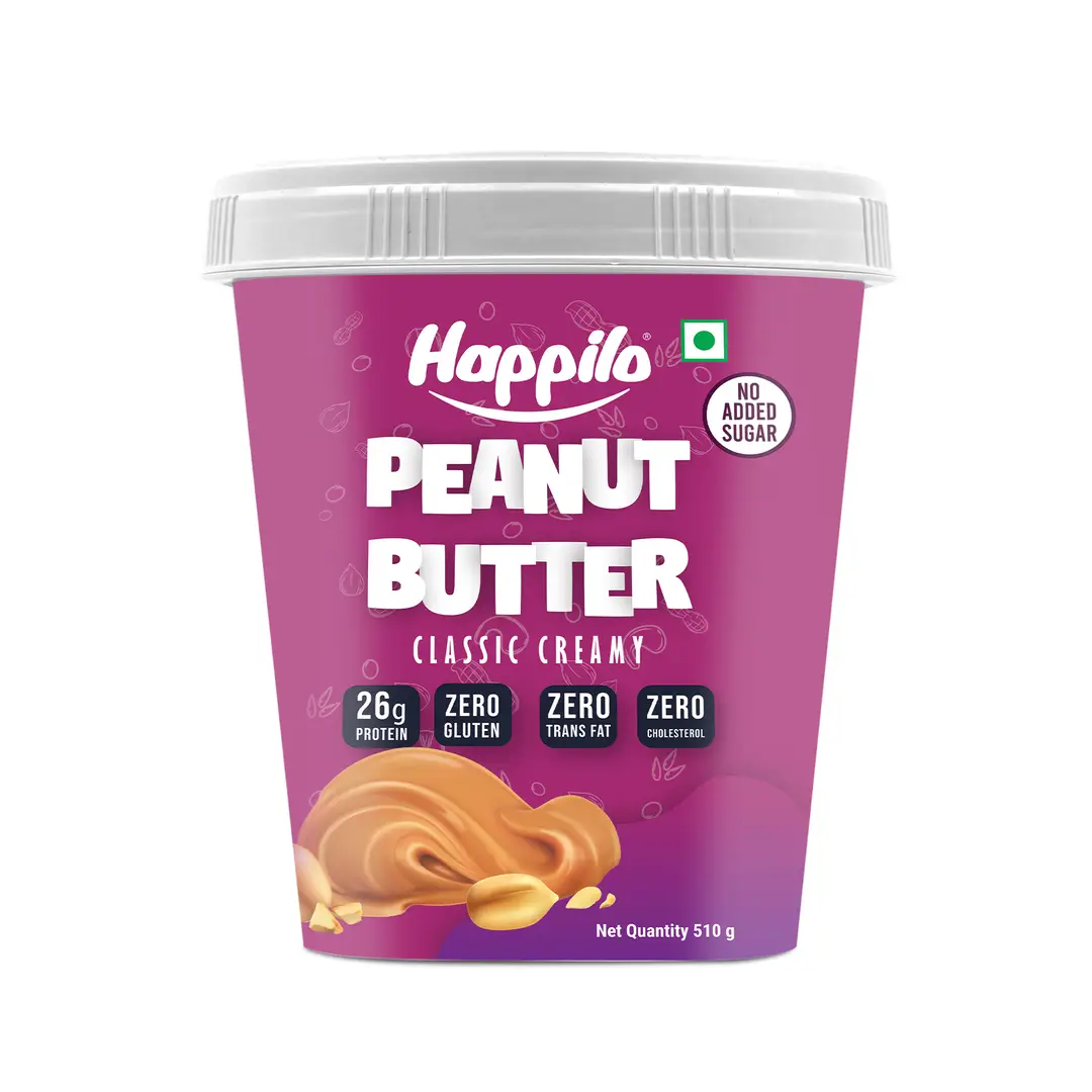 Happilo Classic Peanut Butter for Weight Management - Classic Creamy,510 gm