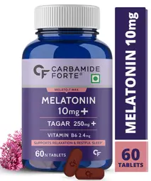 Carbamide Forte - Melatonin 10mg with Tagar 250mg Sleep Supplement - 60 Veg Tablets icon