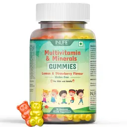 INLIFE - Multivitamin Gummies for Kids Teens Men & Women, Daily Gummy Bear Essential Vitamins & Minerals for Healthy Growth, Development, and Immunity - 30 Lemon & Strawberry Flavour Gummies icon