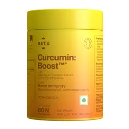 Setu Curcumin Boost 1350mg Turmeric Extract & 10.6mg Piperine | Immunity Booster , Antioxidant Support & Anti-inflammatory | High Strength & Better Absorption Curcuminiods icon