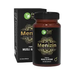 Pure Nutrition -  Menizin | Vitality Supplement for Men | Improves Strength and Stamina | 60 Veg Capsules icon