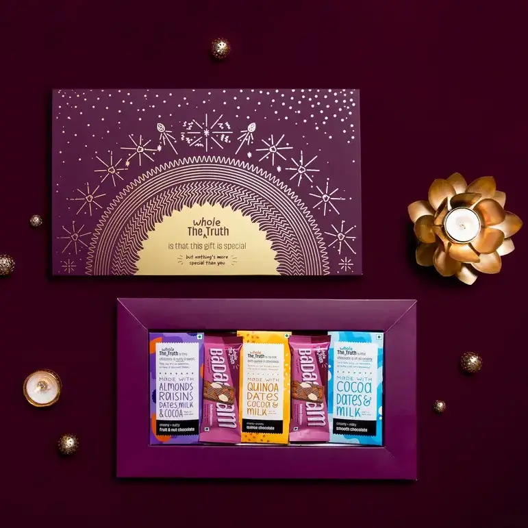 The Whole Truth Sabse Choti Festive box - Pack of 1 (5 Assorted Bars)