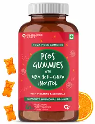 Carbamide Forte - PCOS Supplements for Women with 40:1 Ratio of Myo & D Chiro Inositol Fortified with PCOS Vitamins & Minerals - Orange Flavour - 60 Veg Gummies icon