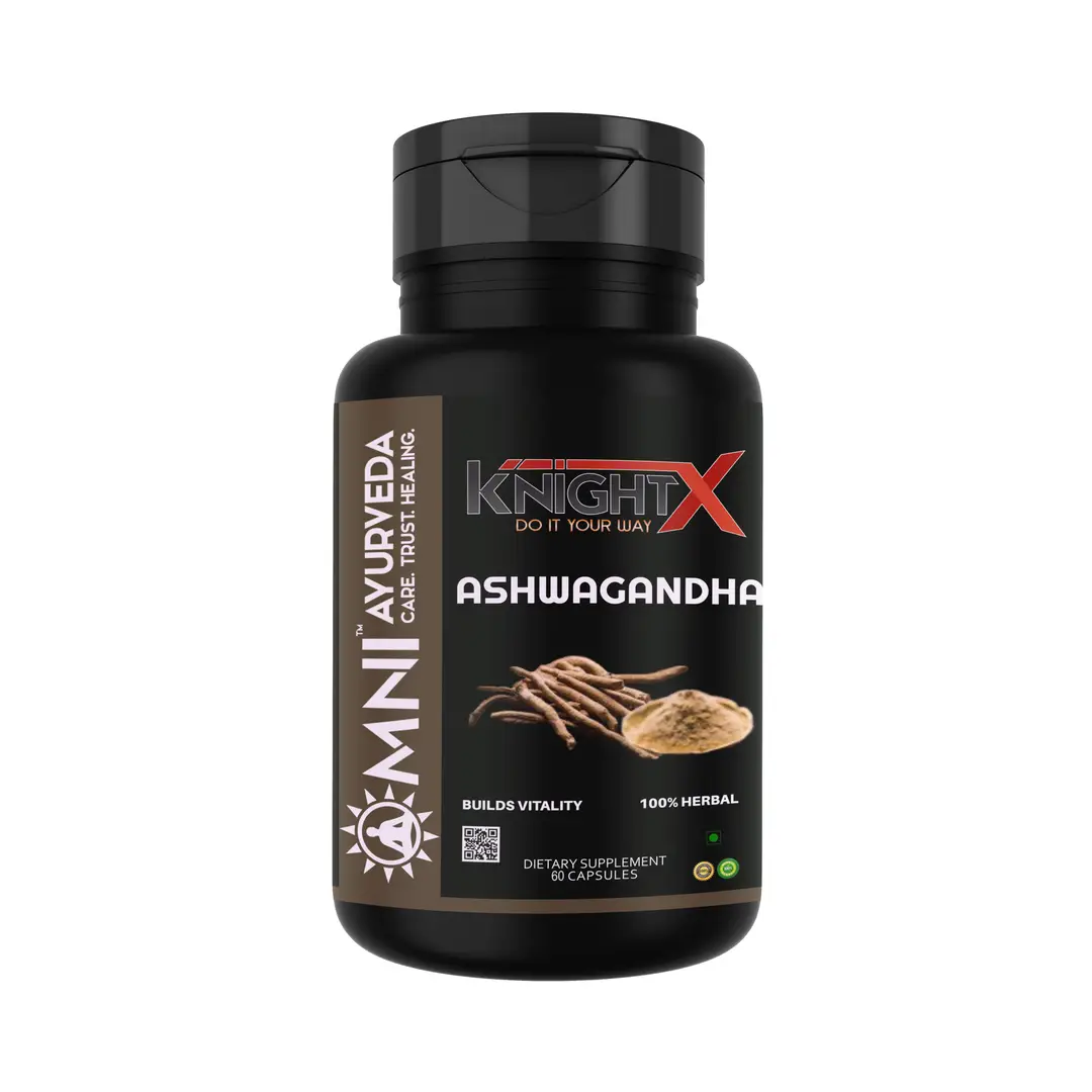 KnightX - Ashwagandha Capsules - Boosts Immunity and Strength Booster - 60 Capsules - Pack of 1 (60 Capsules)