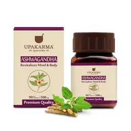 UPAKARMA Ayurveda Ashwagandha Pure Extract 500 mg, 90 Veggie Capsules icon