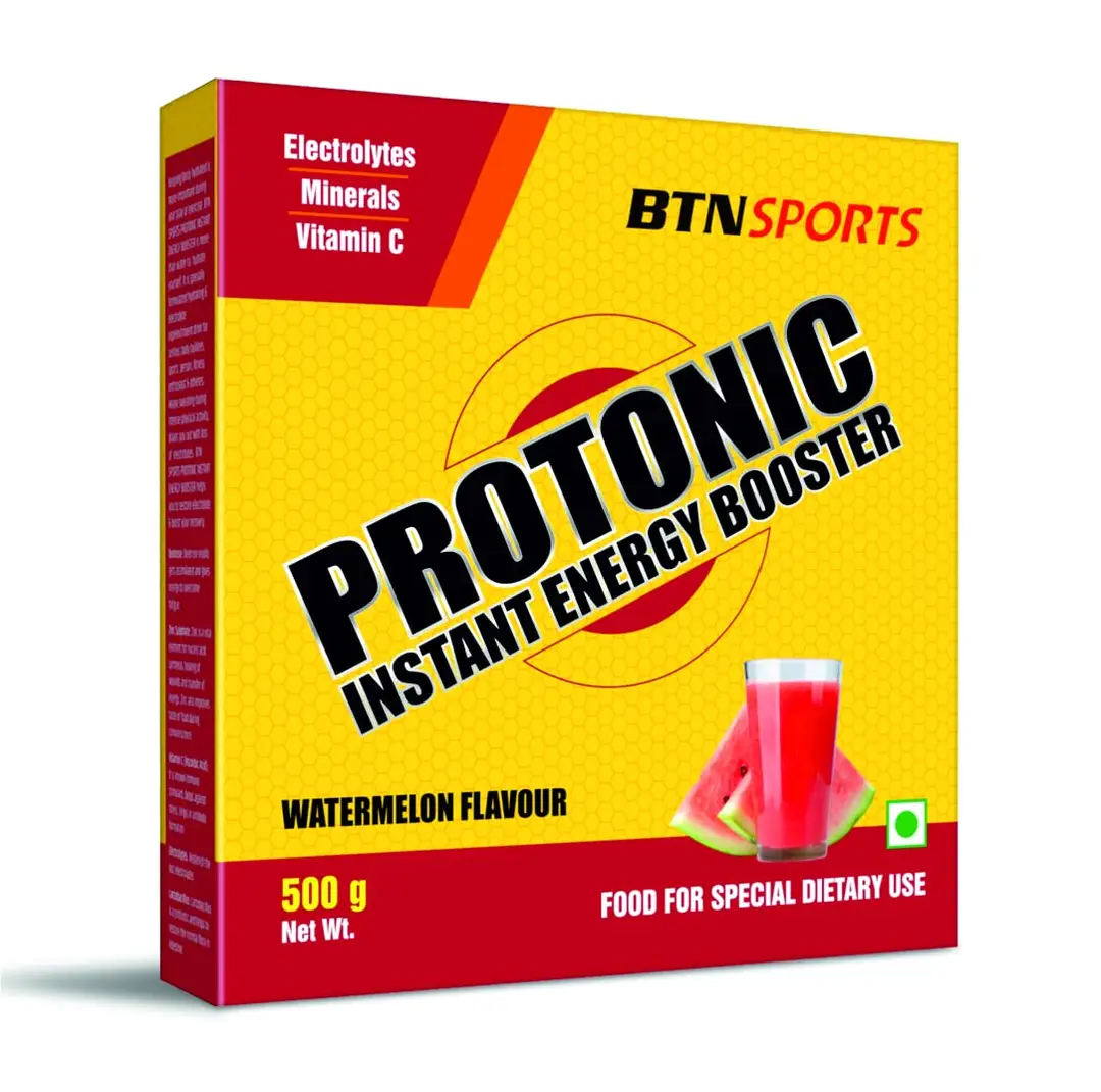 BTN Sports Protonic Instant Energy Booster Watermelon Drink - 500 gm
