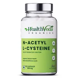 Health Veda Organics - N - Acetyl L - Cysteine - With N - Acetyl, L - Cysteine 500mg - For Lungs, Respiratory Support icon