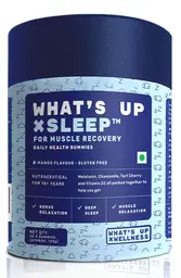What's Up Sleep Gummy Muscle Recovery | 30 Gummies | Formulated with 5 mg Melatonin, Vitamin D2 & Tart Cherry | Helps You Sleep Soundly and Relieve Sore Muscles icon