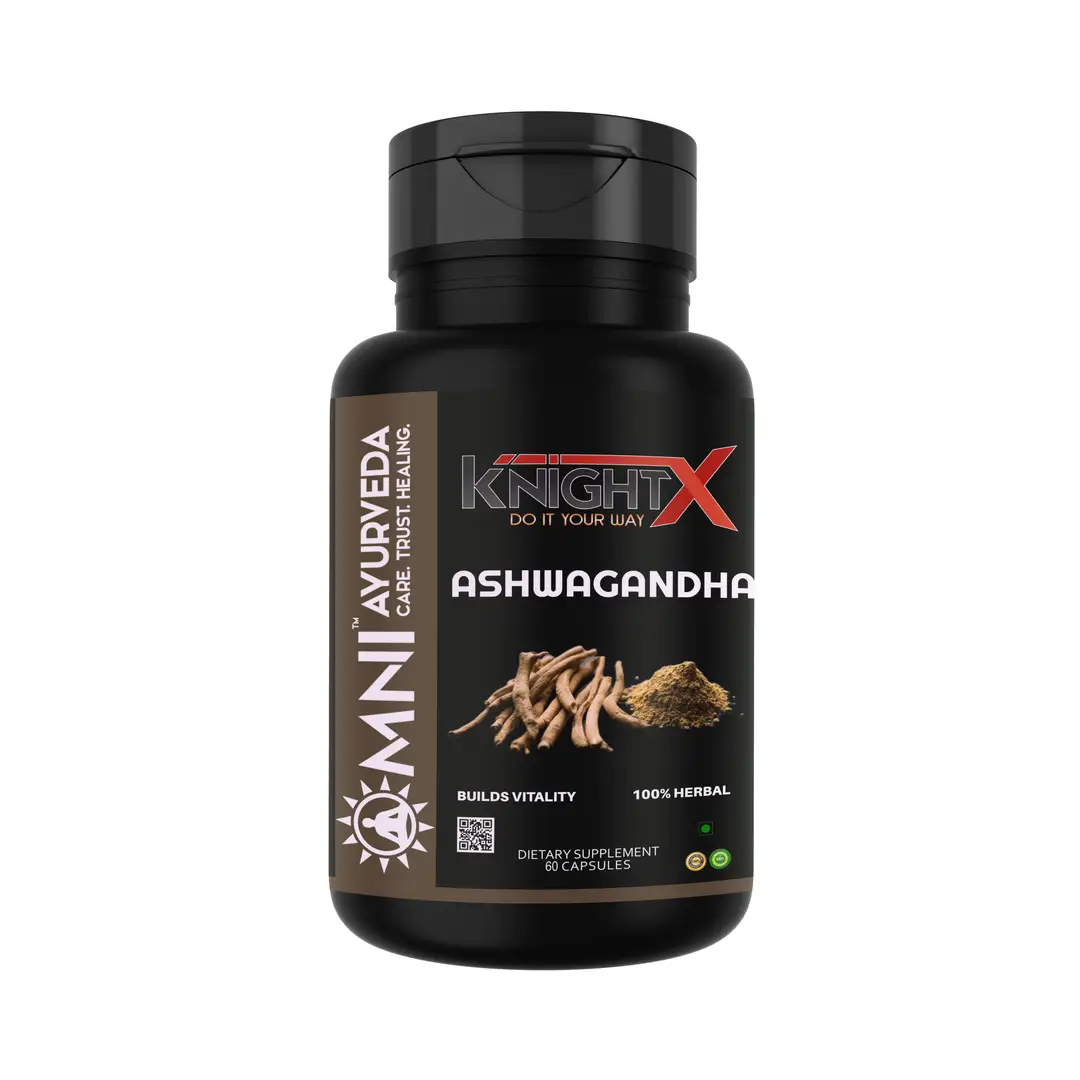 KnightX Ashwagandha for General Health and Energy - Pack of 1 (60 Capsules)