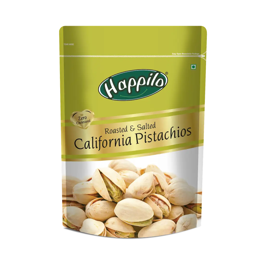 Happilo Premium Californian Roasted & Salted Pistachios - Pack of 1 (200 gm)
