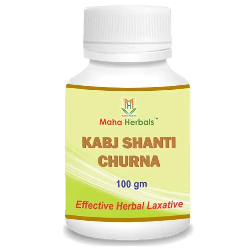 Maha Herbals - Kabj Shanti Churna - With - Swarna Patra - For Regular Bowel Movements - 100gm