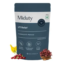 Miduty UTI Relief with Cranberry and D Mannose for Urinary Health and No Recurrent Infections