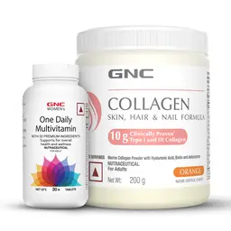GNC Health & Beauty Kit Marine Collagen Powder (200g) and Women One Daily Multivitamin (30 Tablets) icon