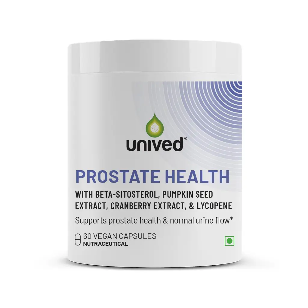 Unived Prostate Health with Pumpkin Seed Extract for Healthy Prostate Function - Pack of 1 (60 Capsules)