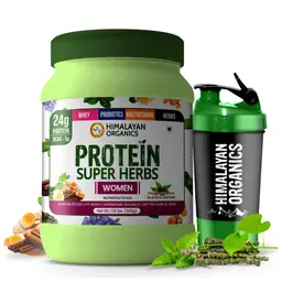 Himalayan Organics Protein Superherbs Women 500g for Lean muscle, Skin & Hair - With Shaker icon