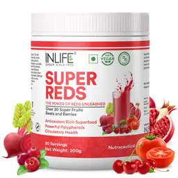 INLIFE Super Reds Powder with 20 Super Fruits, Beets & Berries for Powerful Antioxidants Support  icon