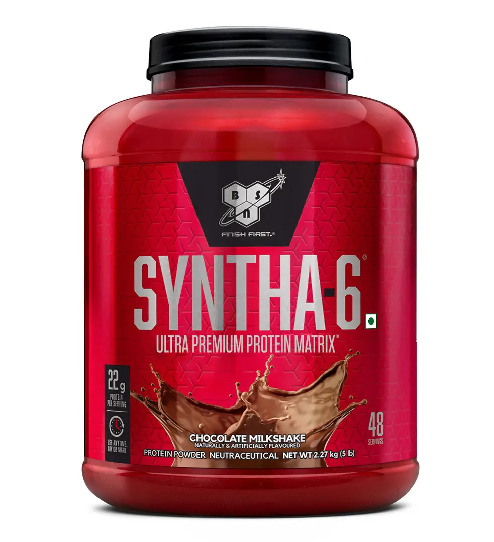 BSN Syntha 6 Protein for Lean Muscle Mass - Chocolate Milkshake,5 lb