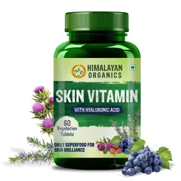 Himalayan Organics Skin Vitamin with Hyaluronic Acid, Grape Seed Extract & Silybum Extract for Skin Glow & Hydration icon