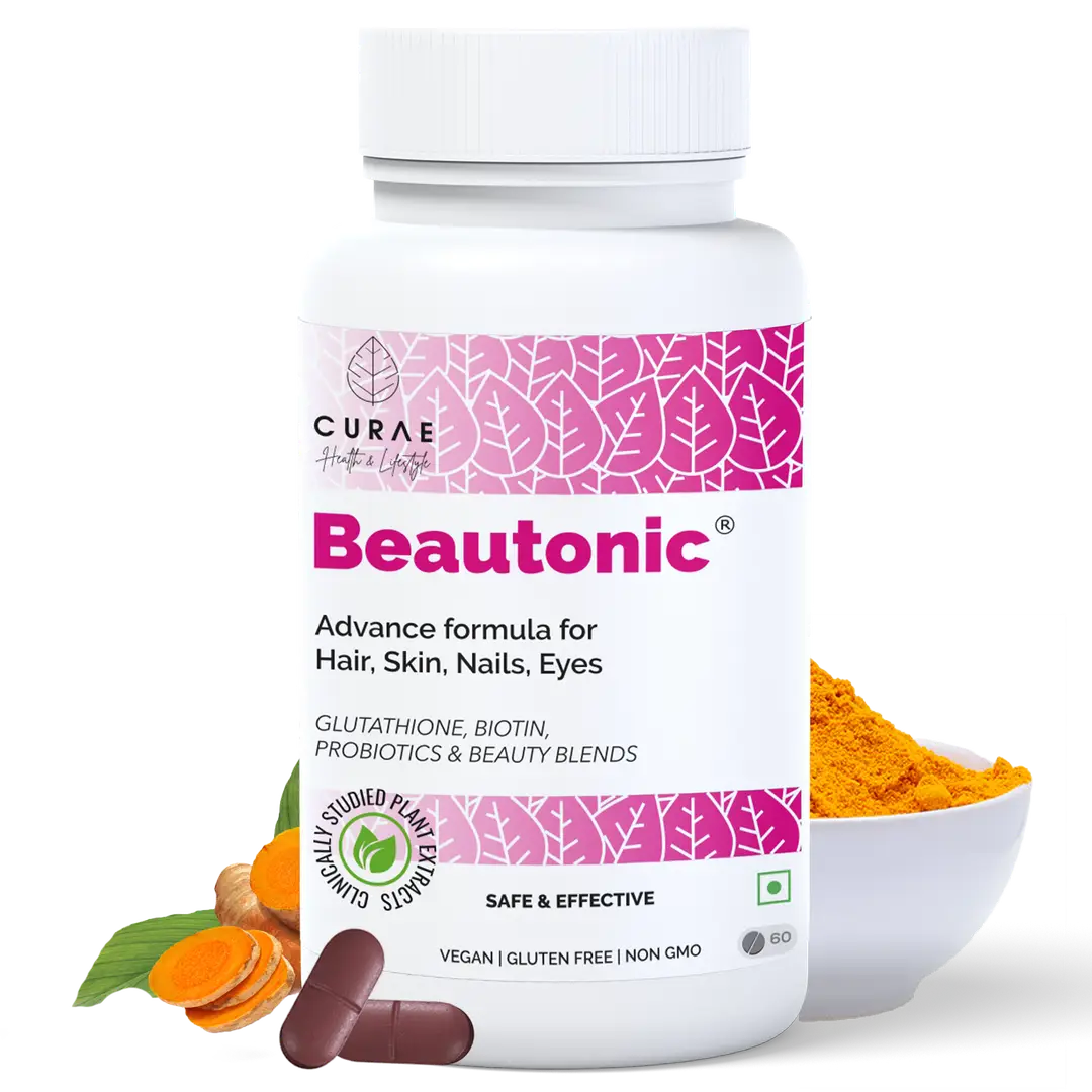 Curae Health - Beautonic for hair, skin, nails and eyes - Pack of 1 (60 Tablets)
