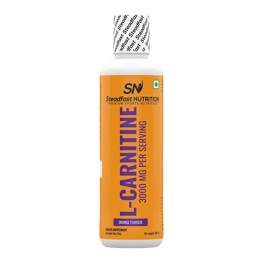 Steadfast Nutrition - L-Carnitine Liquid Supplement - with Vitamin B5 - for Boosting Performance and Endurance, Aids Muscle Recovery - Orange,450 ml