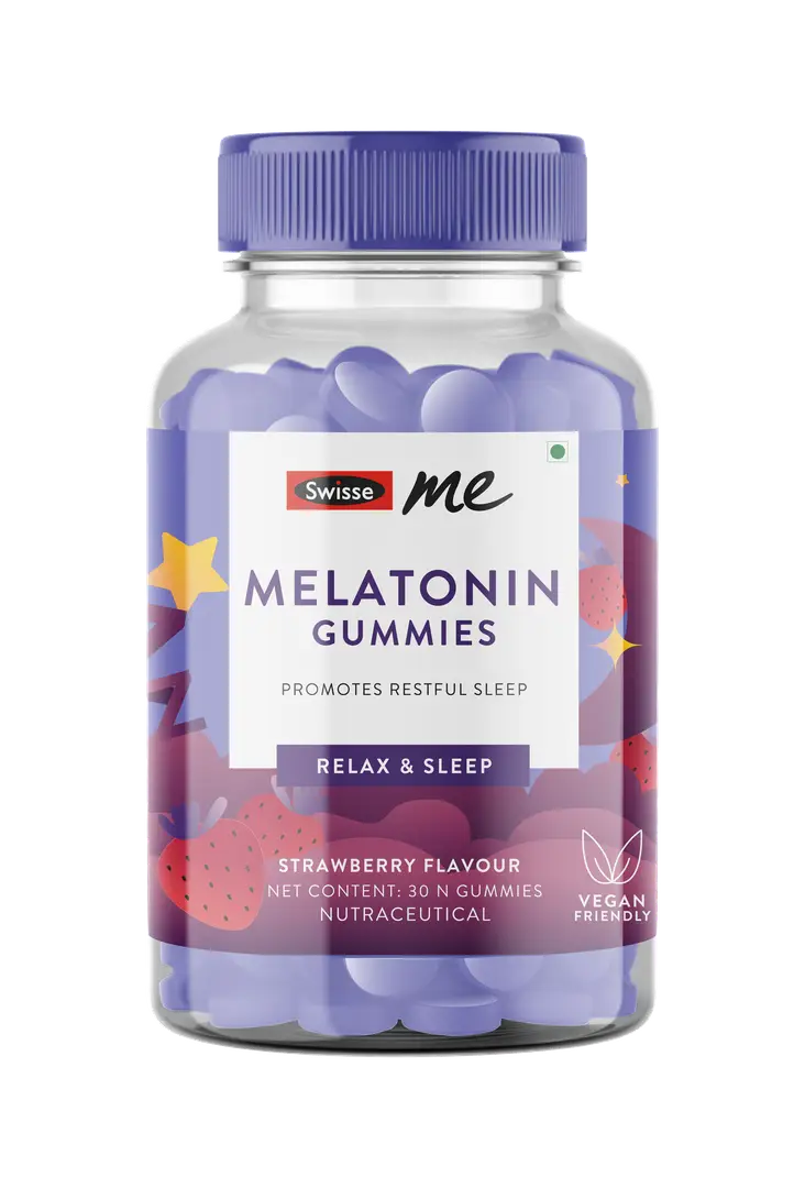 SwisseMe Melatonin Gummies For Restful Sleep - Strawberry Flavour - Pack of 1 (30 Gummies)