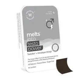 Wellbeing Nutrition - Melts Testo Power - Testofen, Himalayan Shilajit, Ginkgo Biloba - Plant Based Testosterone Booster - For Men to Enhance Performance, Stamina & Energy - 30 Oral Strips icon