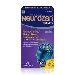 Neurozan Tablets - with Ginkgo Biloba Extract, Elemental Magnesium - for Cognitive Support icon