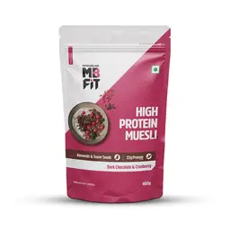 MuscleBlaze Fit High Protein Muesli with 18 g Protein, Superseeds, Raisins & Almonds for Healthy Breakfast icon