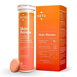 Setu Skin Renew Glutathione 500 mg With Vitamin C, Supports Detoxification, Sugar-Free, Orange Flavour icon