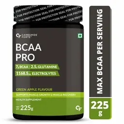 Carbamide Forte - BCAA PRO Supplement for Men & Women 15g Serving with L-Glutamine & L-Citrulline | Max Strength BCAA Powder with 1168.5mg Electrolyte Blend & Vitamin B6 Supplement - 225g icon