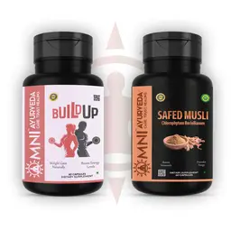 Omni Ayurveda - Build Up and Safed Musli Capsule - for Boosts Appetite icon