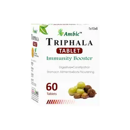 Ambic Ayurveda TRIPHALA Tablet I Ayurvedic Bowel Wellness Tablets For Digestive Health, Relief from Constipation icon