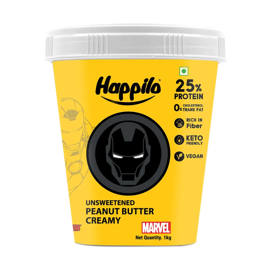 Happilo Marvel Unsweetened Peanut Butter for Weight Management - Creamy,1000 gm