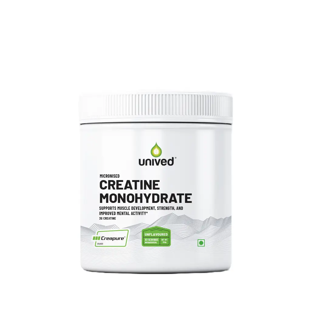 Unived - Creapure Creatine Monohydrate With Creapure - For Promoteing Physical Endurance - 250 gm