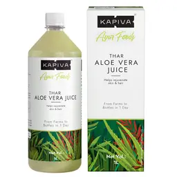 Kapiva Thar Aloe Vera Juice with Pulp - For Skin, Hair & Gut Health (1L Bottle) icon
