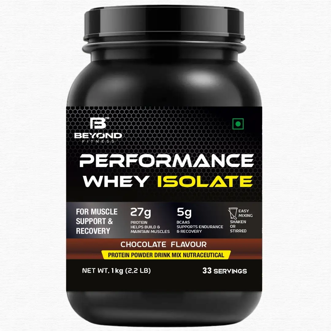 Beyond Fitness - Performance Whey Isolate Protein with Alkalized with Alkali - for Weight Loss - 1000 gm