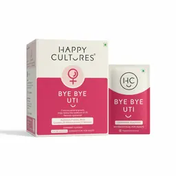 Happy Cultures Bye Bye UTI with D-Mannose, Cranberry Extract & Probiotics for Fast-Acting Relief and Prevention