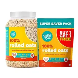 Yogabar 100% Rolled Oats - High Fiber, Whole Grain & Non GMO - Buy One Get One Free icon