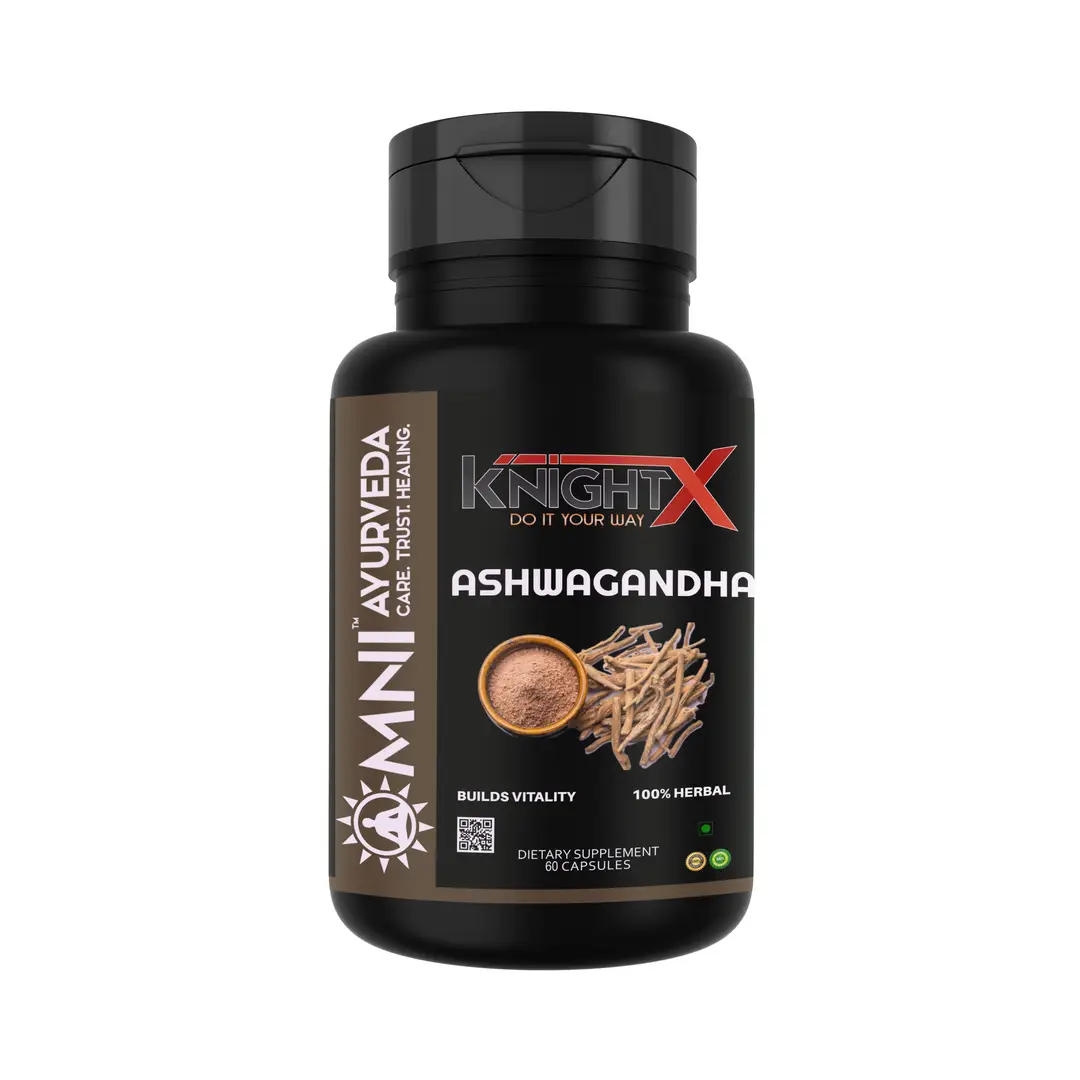 KnightX - Ashwagandha Capsules - Rich in Antioxidants and Relieve Stress - 60 Capsules - Pack of 1 (60 Capsules)